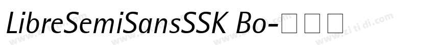 LibreSemiSansSSK Bo字体转换